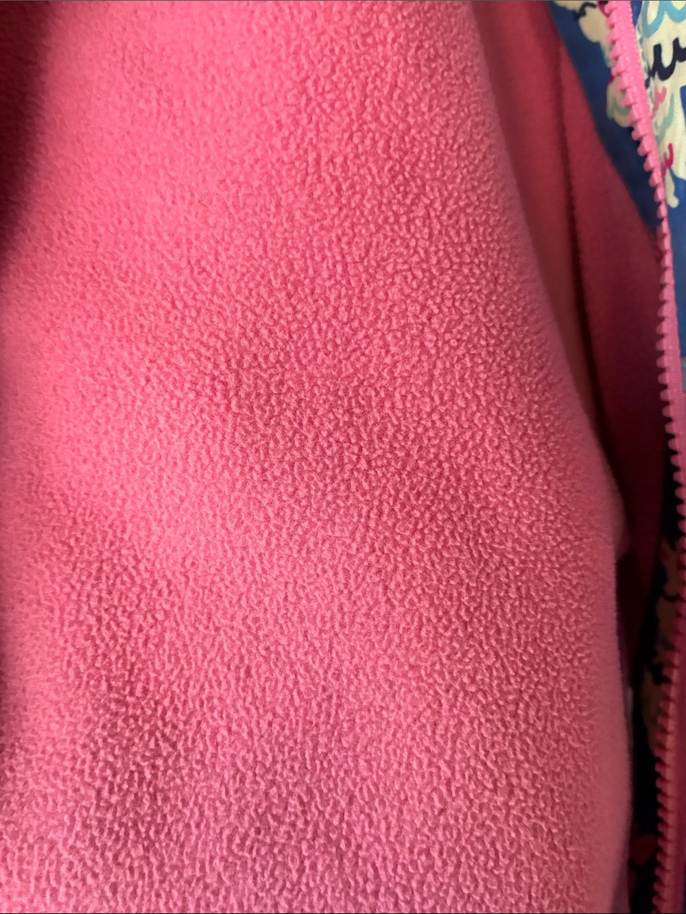 Hatley Pink Lined Kids' Hooded Jacket with Blue Trim - Picture 7 of 12